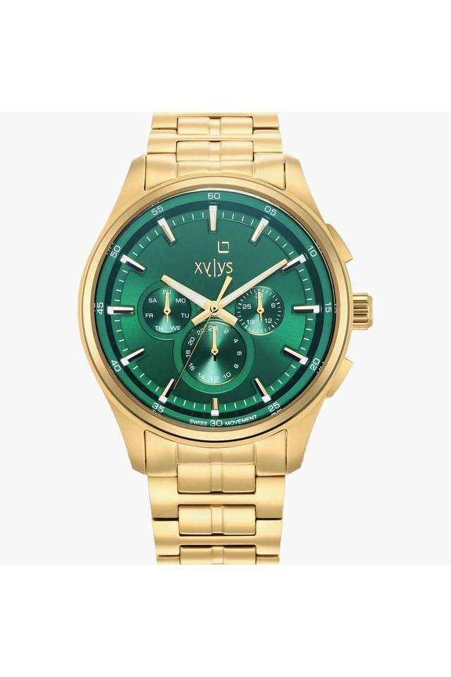 Buy XYLYS NoColour Mens 44 mm Green Dial Stainless Steel Analog