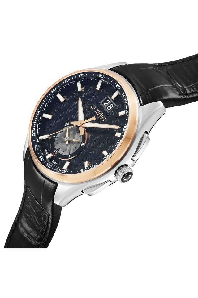 Buy XYLYS Black Meteorite Men's 48.5 mm Chronograph Quartz Watch