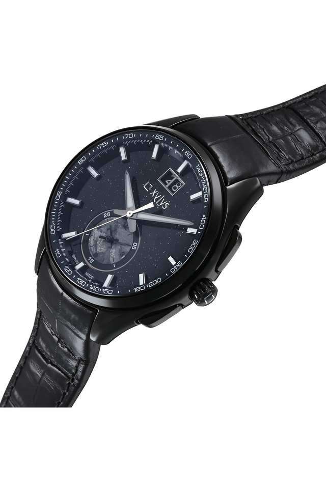 Buy XYLYS Black Meteorite Men's 48.5 mm Chronograph Quartz Watch
