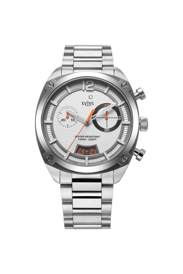 Monocle-49.50x10.20x43-mm-White-Dail-Stainless-Steel-Analogue-Watch-for-Men---40055KM01E