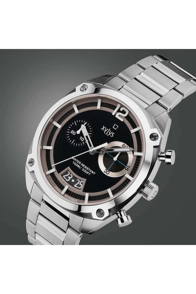 Monocle-49.50x10.20x43-mm-Blue-Dail-Stainless-Steel-Analogue-Watch-for-Men---40055SM01E
