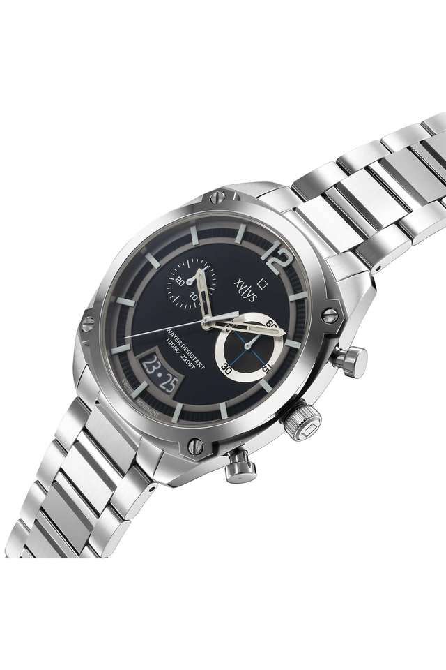 Buy XYLYS Black Monocle Men's 43 mm Chronograph Quartz Watch