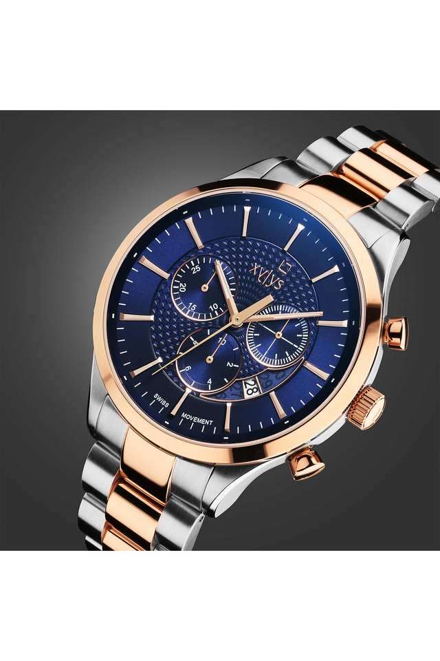 Buy XYLYS NoColour Triumph 43 mm Blue Dial Stainless Steel