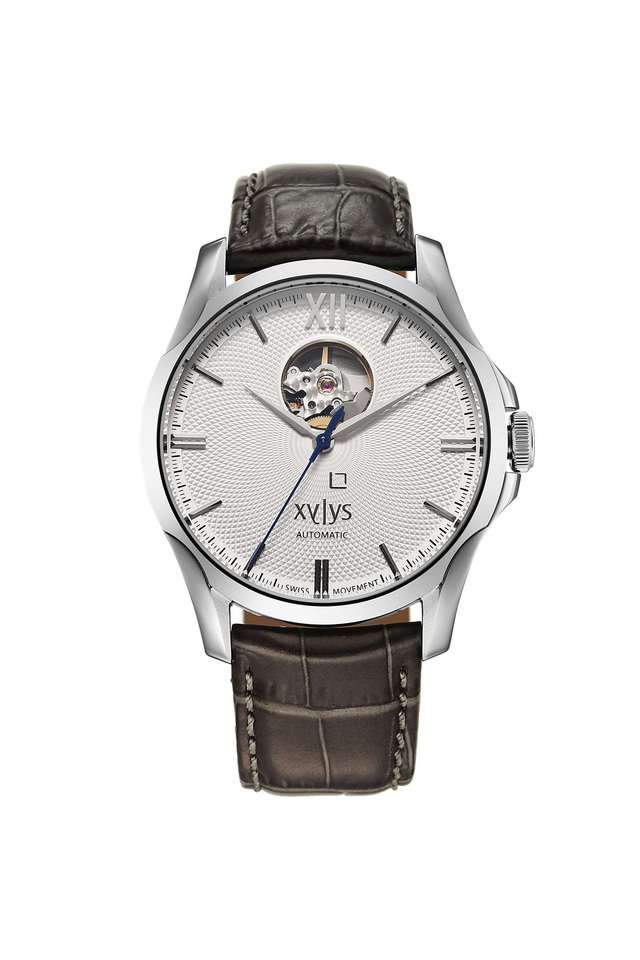 Provenance-42-mm-White-Dial-Leather-Analogue-Wrist-Watch-for-Men---40059SL01E