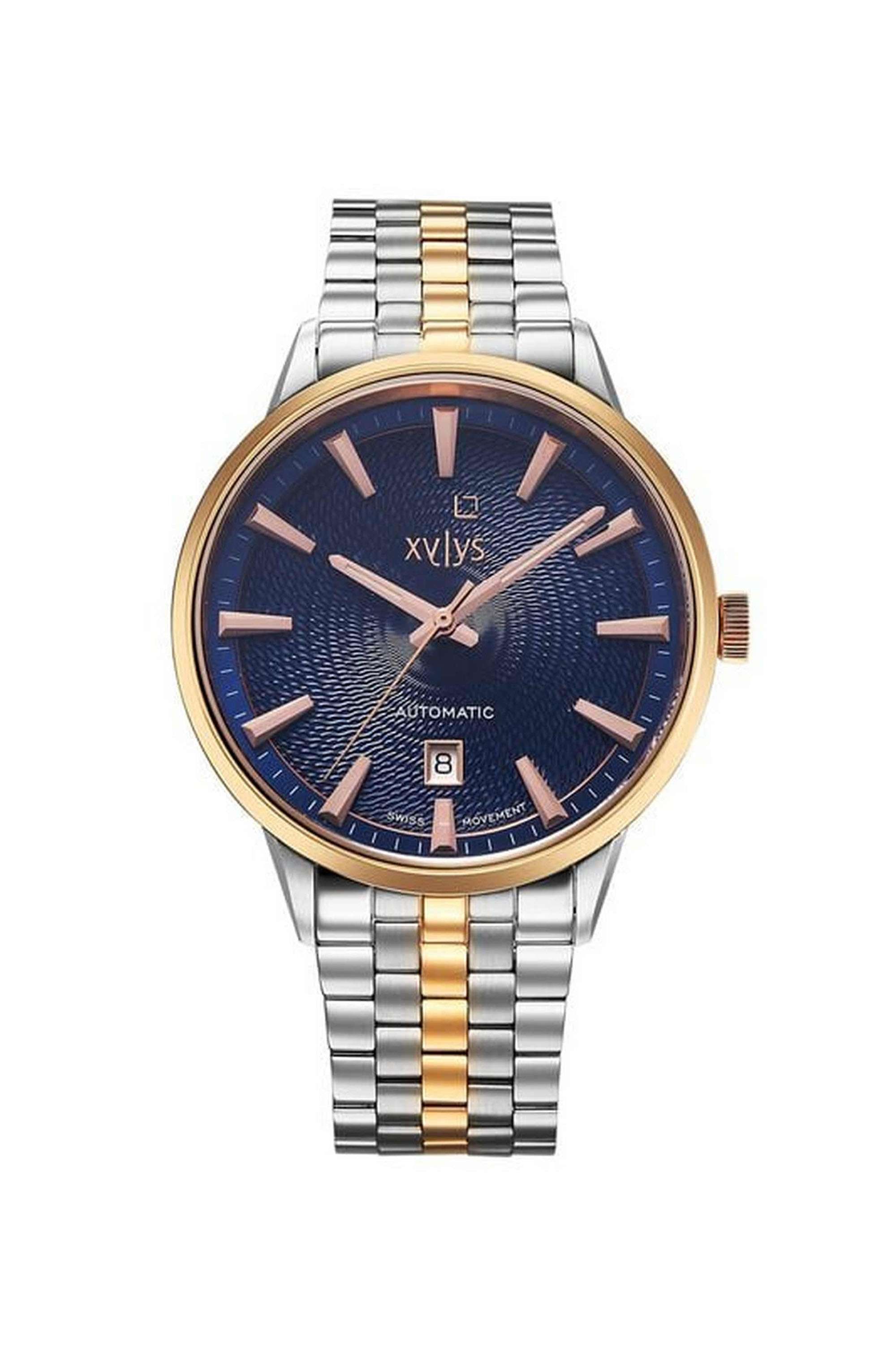 50-mm-Automatic-Analogue-Watch-For-Men-s---Blue-Dial-with-Two-Tone-Stainless-Steel-Strap-(40060KM01E)