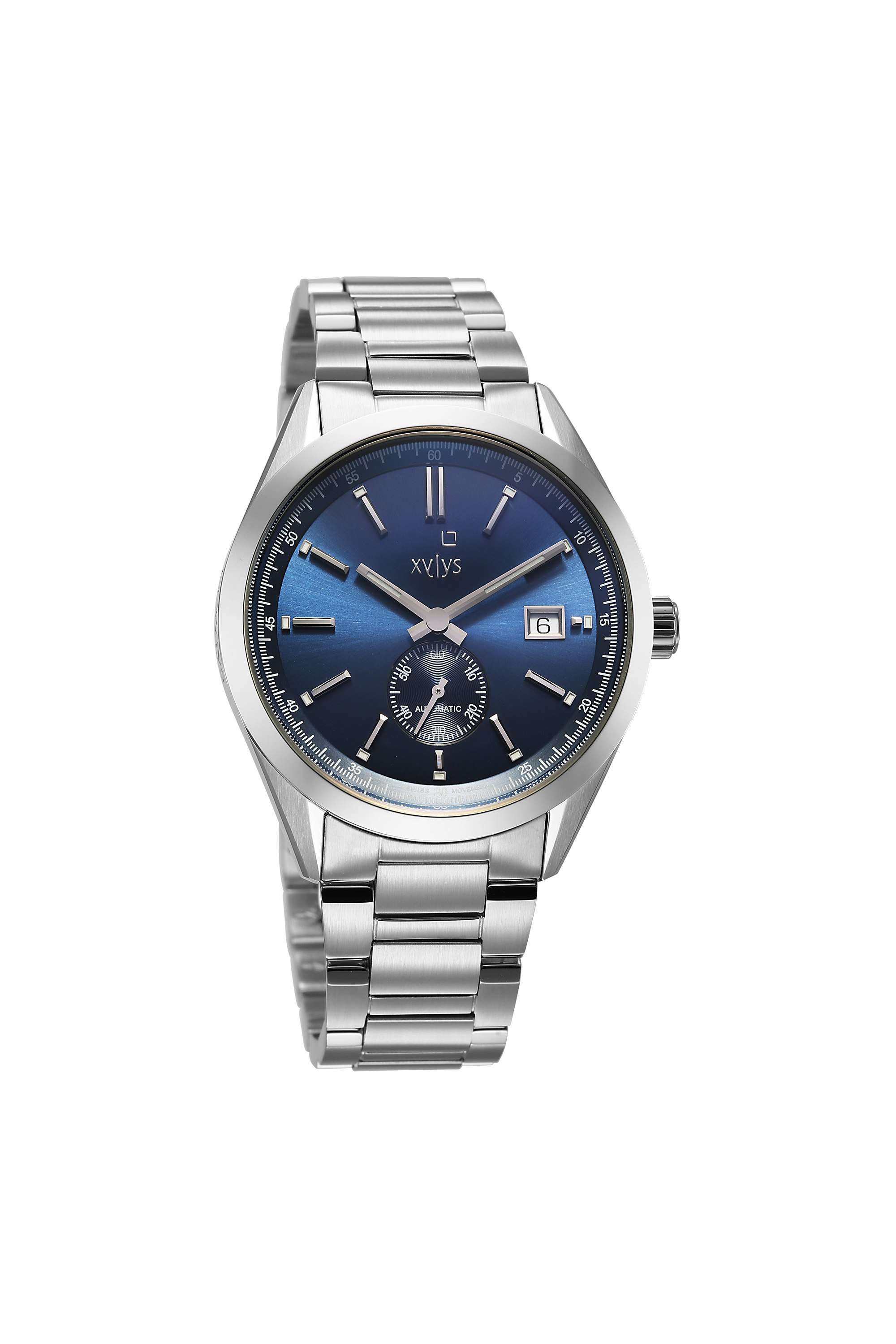 Yさま Buy XYLYS Silver Xcelsior 42 mm Blue Dial Metal Analogue Watch For
