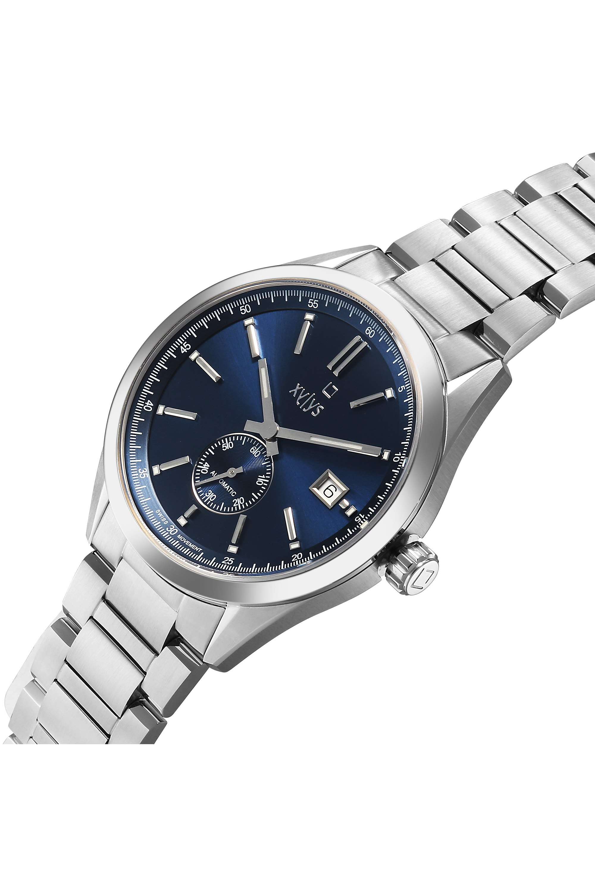 Buy XYLYS Silver Xcelsior 42 mm Blue Dial Metal Analogue Watch For