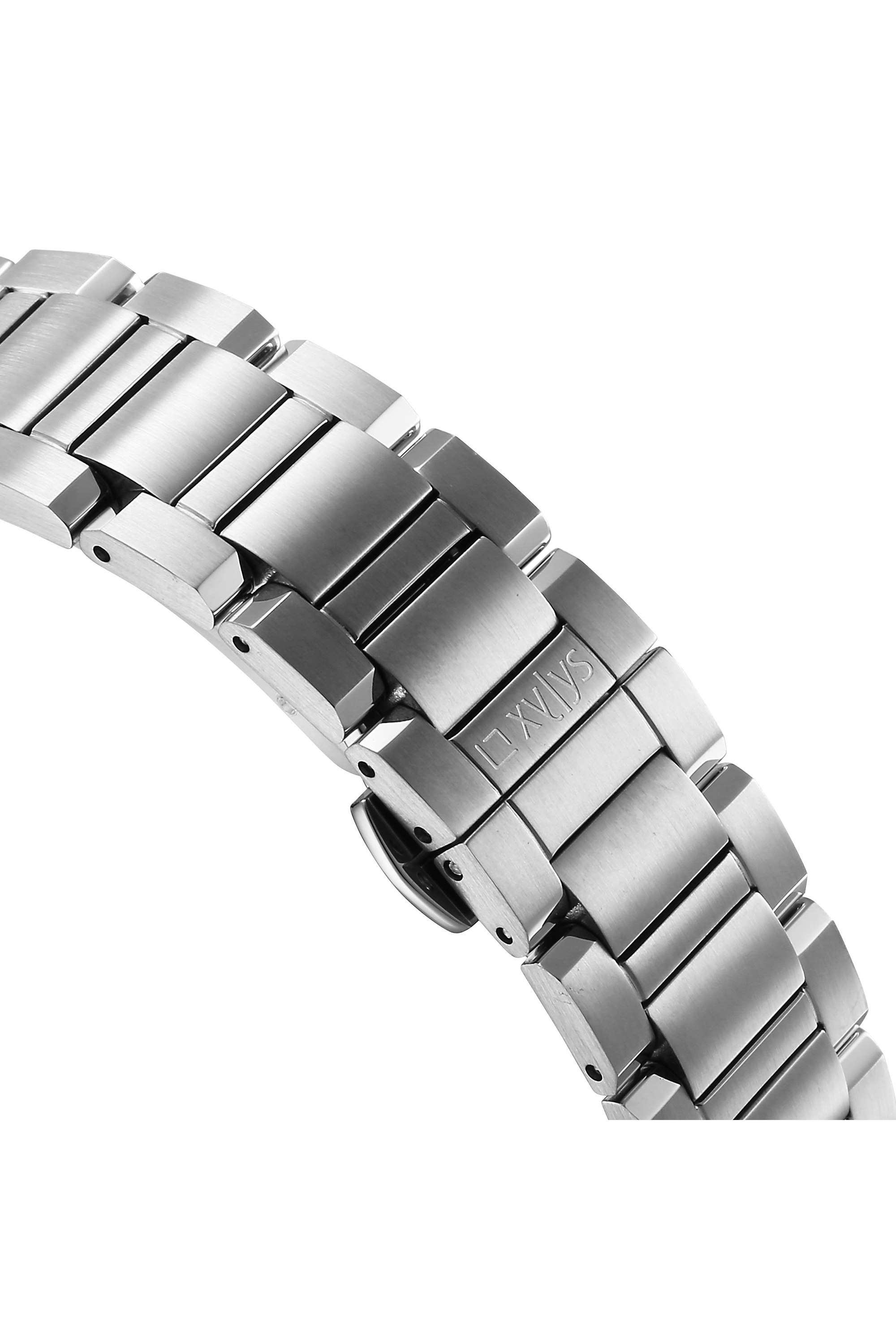 Buy XYLYS Silver Xcelsior 42 mm Blue Dial Metal Analogue Watch For
