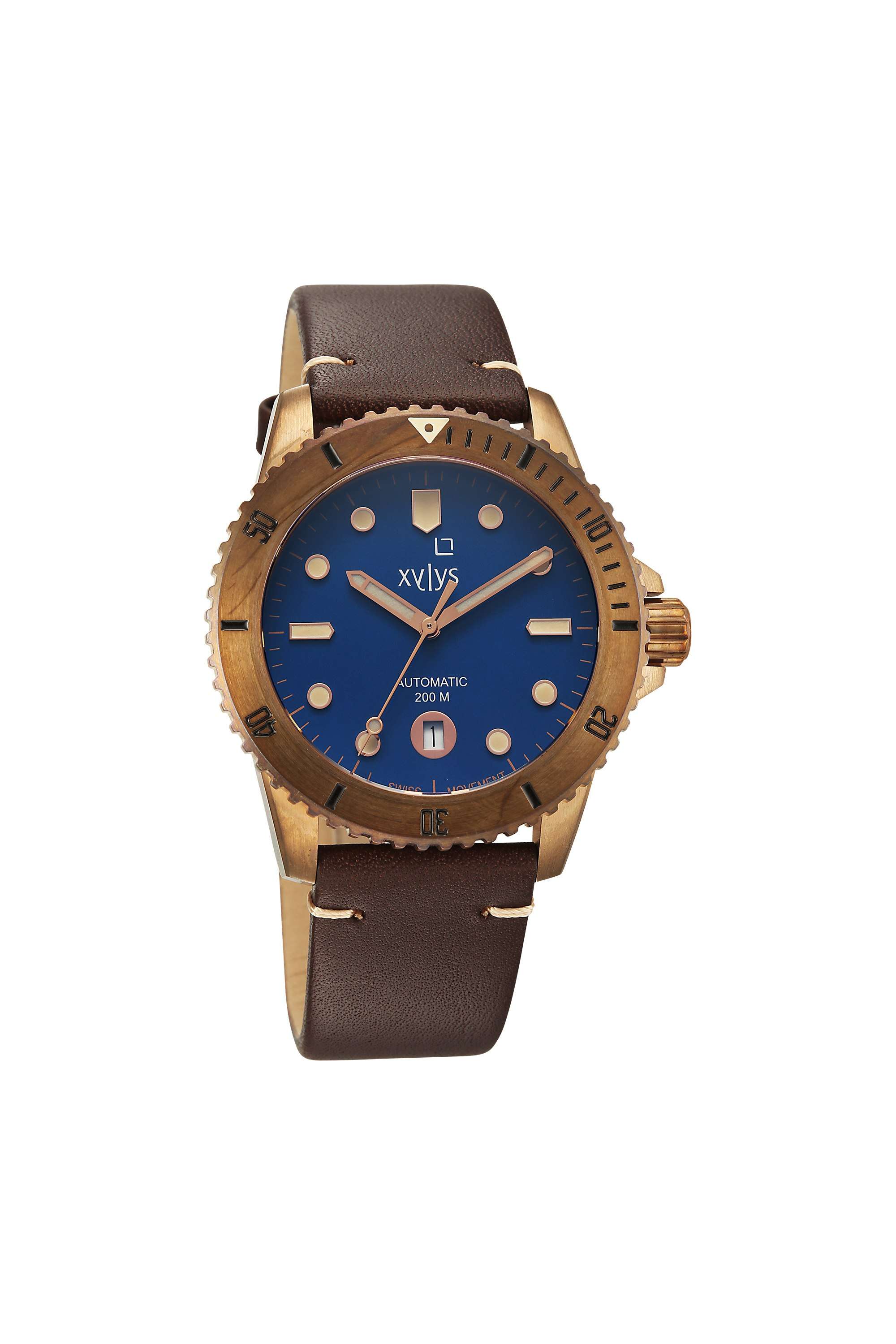 Marina-44-mm-Blue-Dial-Leather-Analogue-Watch-For-Men---40064KL02E