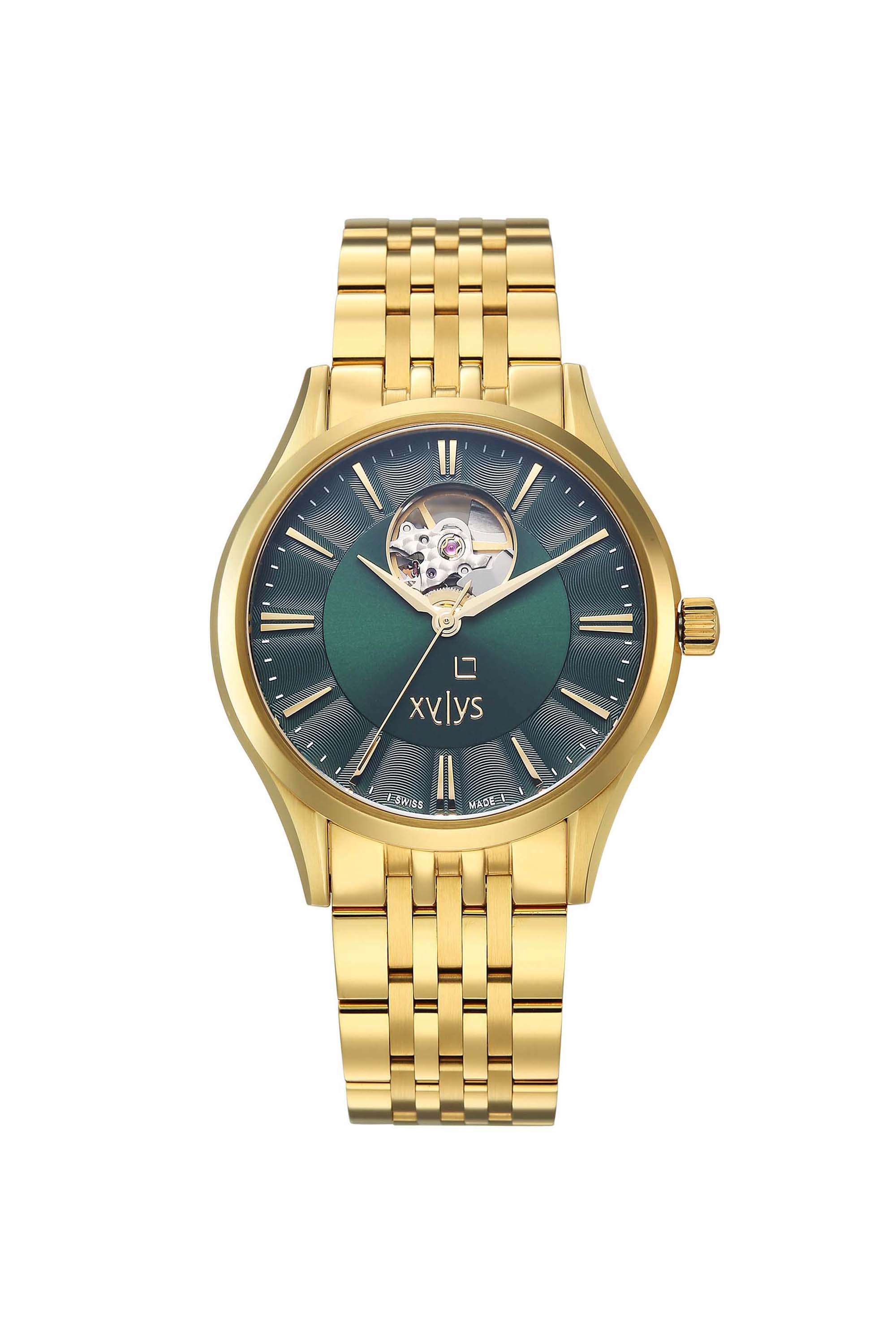 Belvedere-40-mm-Green-Dial-Stainless-Steel-Analogue-Watch-For-Men---40069YM01