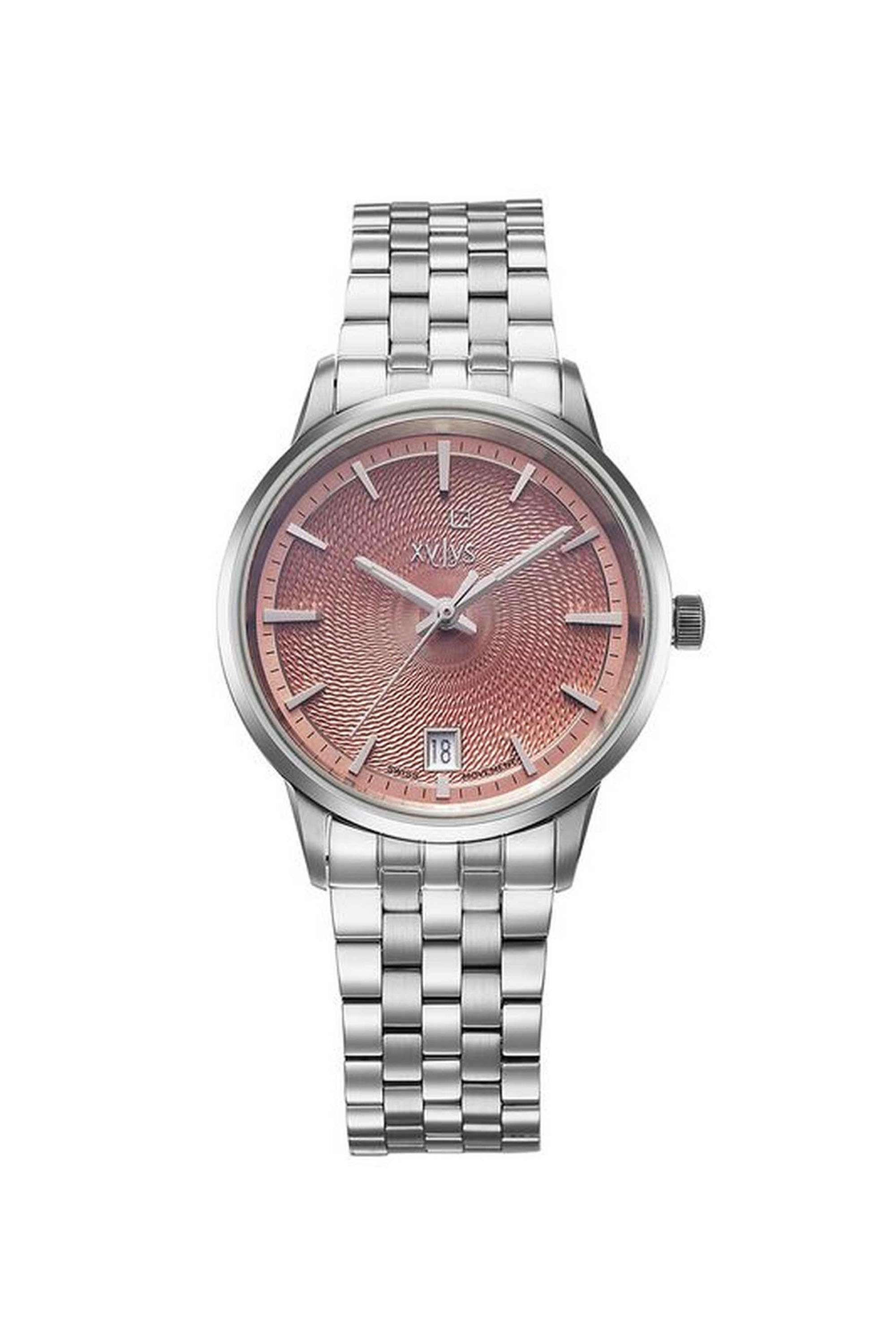 32-mm-Analogue-Quartz-Watch-For-Women-s---Pink-Dial-with-Silver-Stainless-Steel-Strap-(45028SM01E)