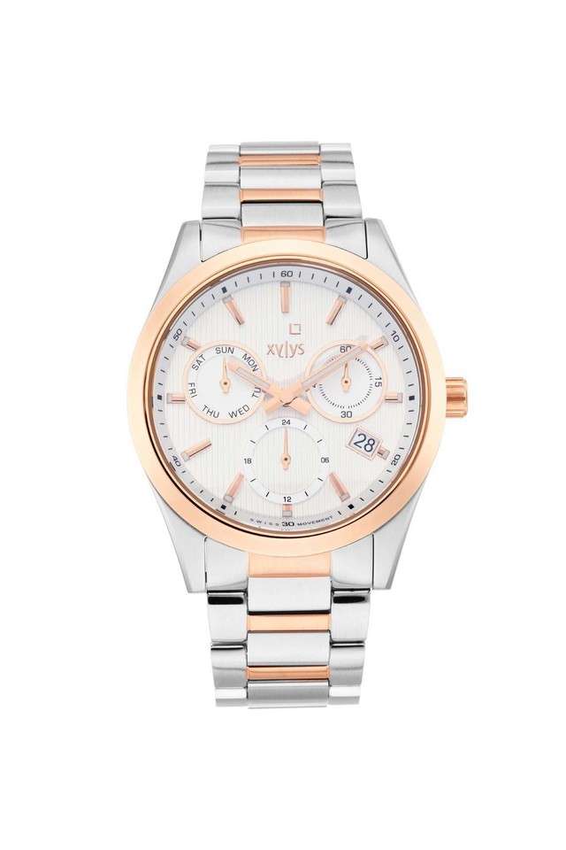 Swiss-Quartz-50.00x11.40x42.00-mm-White-Dial-Stainless-Steel-Analogue-Watch-for-Men---NS40052KM01E