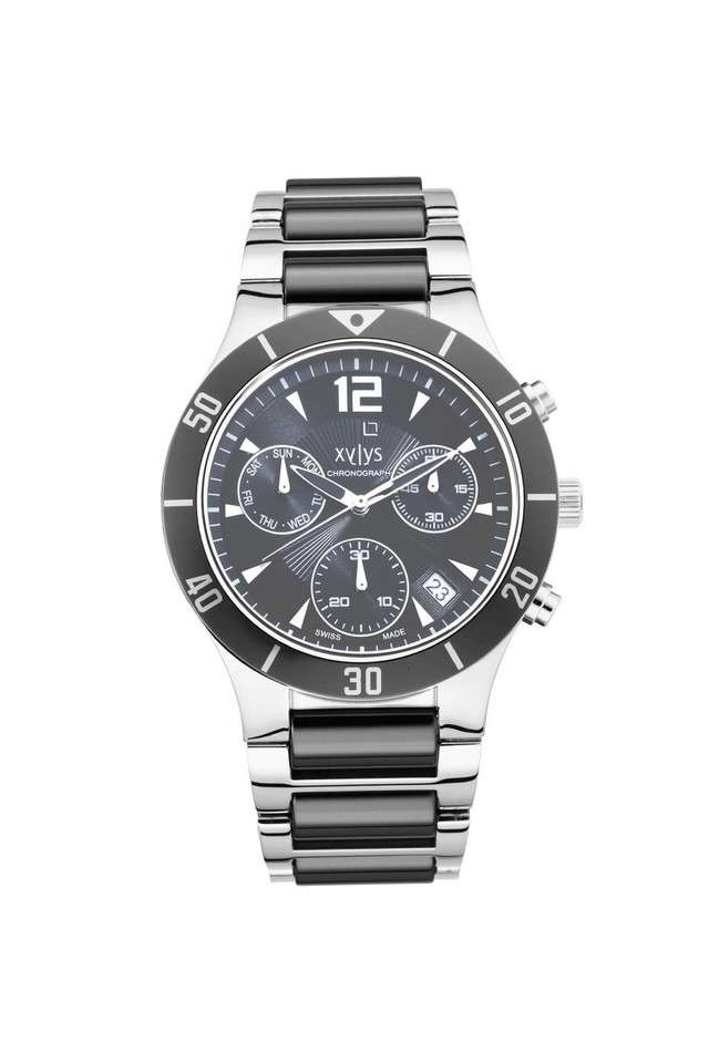 Buy XYLYS NoColour Swiss Quartz 50.80x10.85x43.30 mm Black Dial