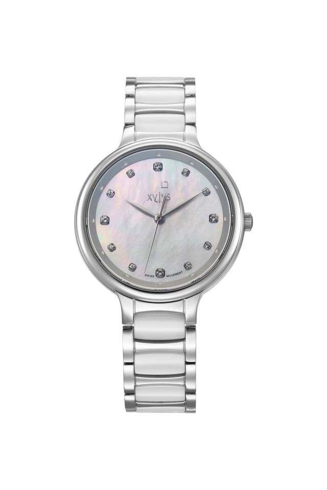 Quartz-44-x-7.80-x-37-mm-White-Dial-Ceramic-Analogue-Wrist-Watch-for-Women---45022SD01E