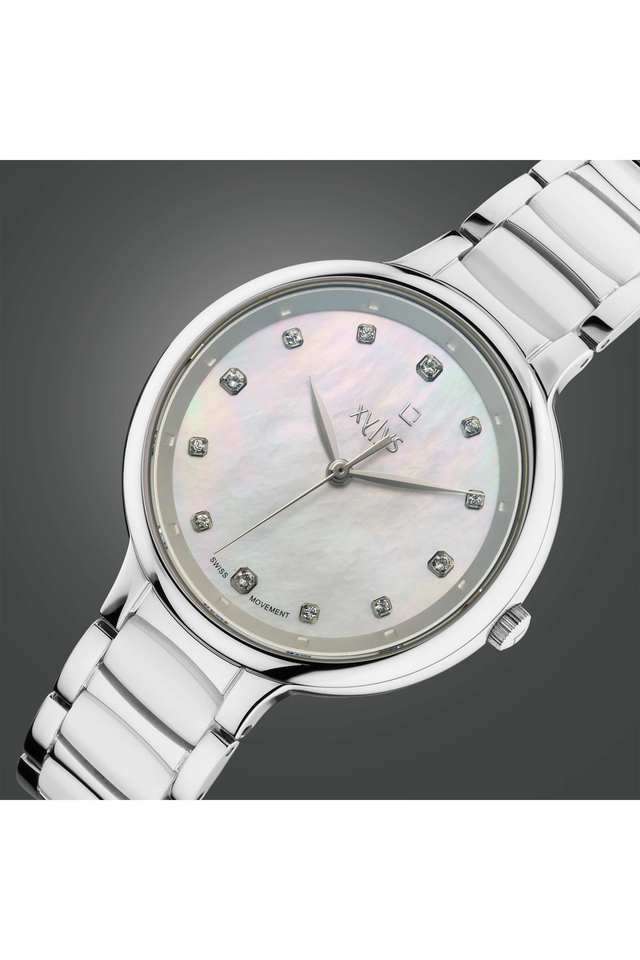 Quartz-44-x-7.80-x-37-mm-White-Dial-Ceramic-Analogue-Wrist-Watch-for-Women---45022SD01E