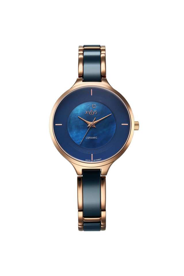 Swiss-Quartz-33-mm-Blue-Dial-Stainless-Steel-Analogue-Wrist-Watch-for-Women---9920WD05E