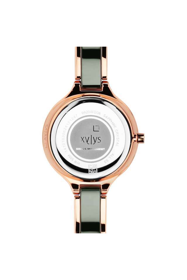 Swiss-Quartz-33-mm-Green-Dial-Stainless-Steel-Analogue-Wrist-Watch-for-Women---9920WD06E