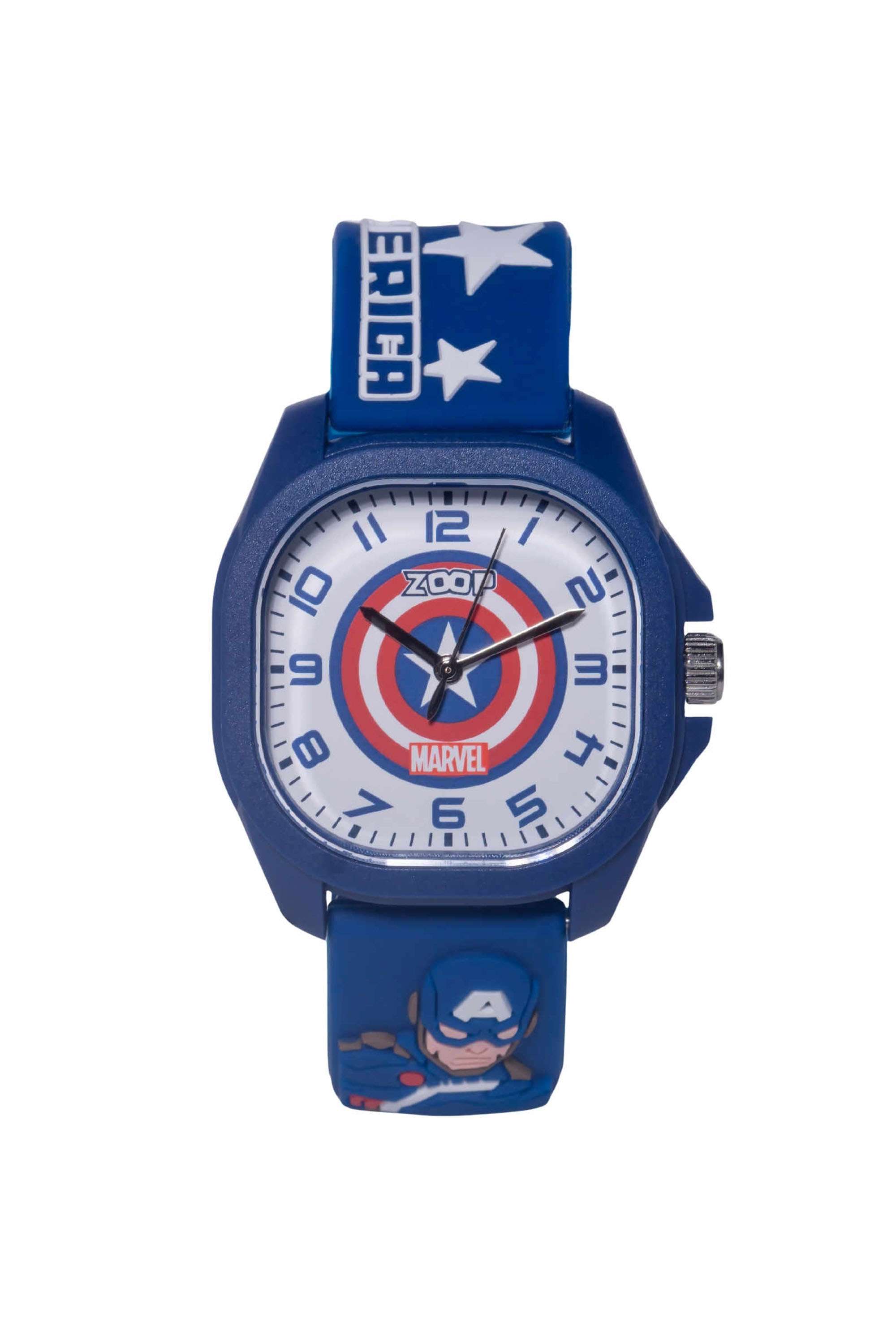 Marvel-41.4-mm-Black-Dial-Silicon-Analogue-Watch-For-Unisex---16045PP01W