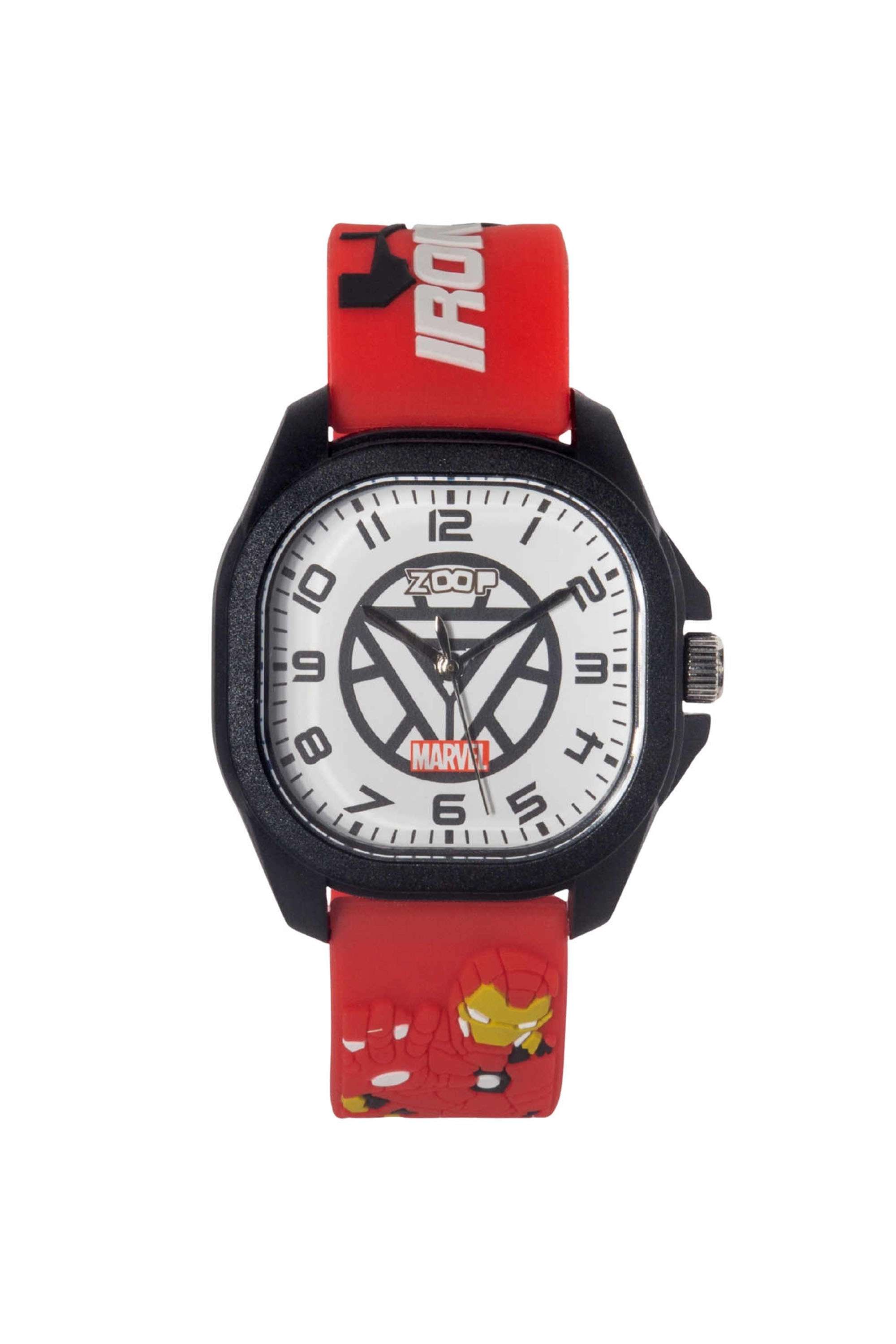 Marvel-41.4-mm-Black-Dial-Silicon-Analogue-Watch-For-Unisex---16045PP03W
