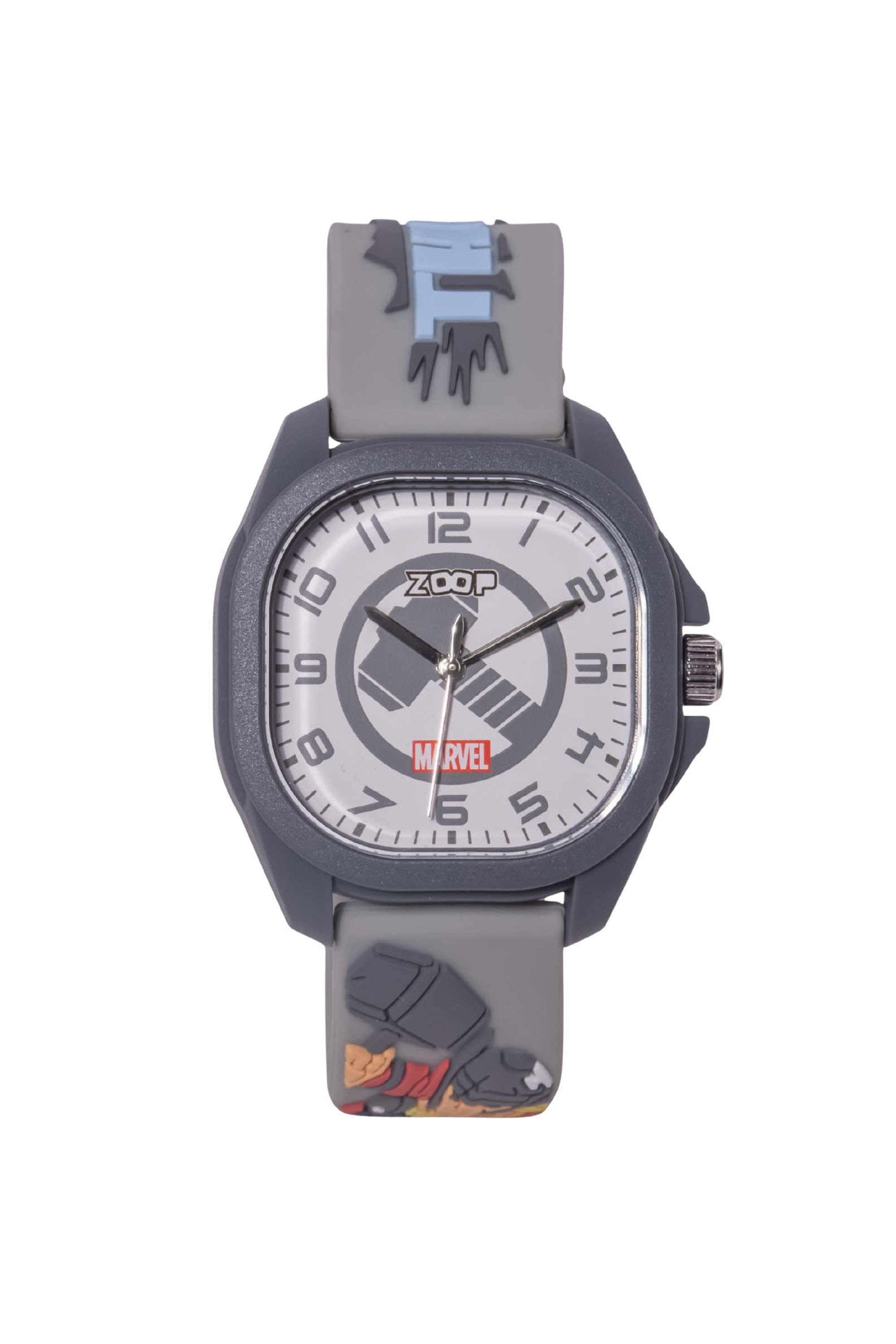 Marvel-41.4-mm-Black-Dial-Silicon-Analogue-Watch-For-Unisex---16045PP05W