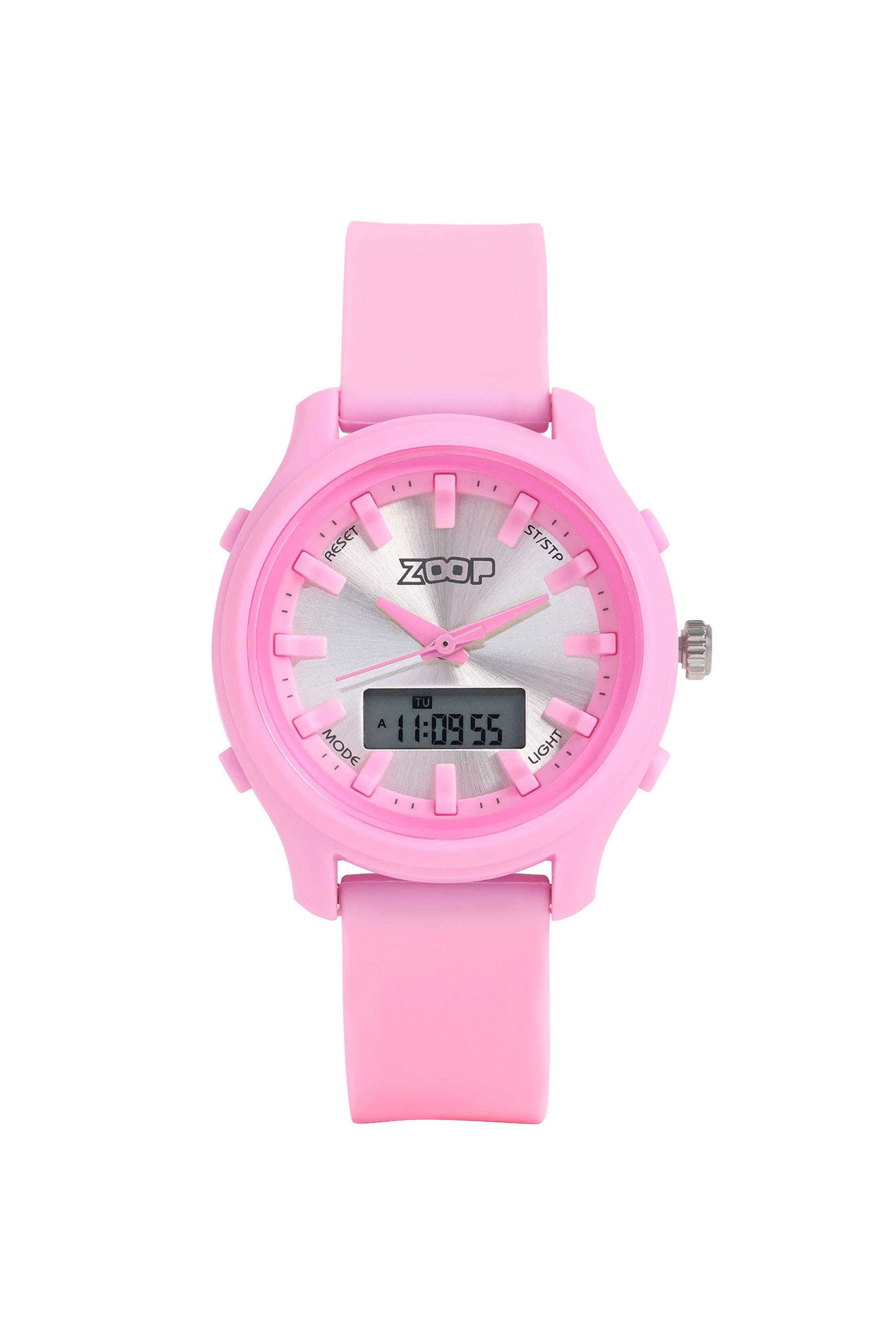 Pastel-Pop-Ana-Digi-40-mm-Silver-Dial-Silicone-Digital-Watch-For-Unisex---16046PP02