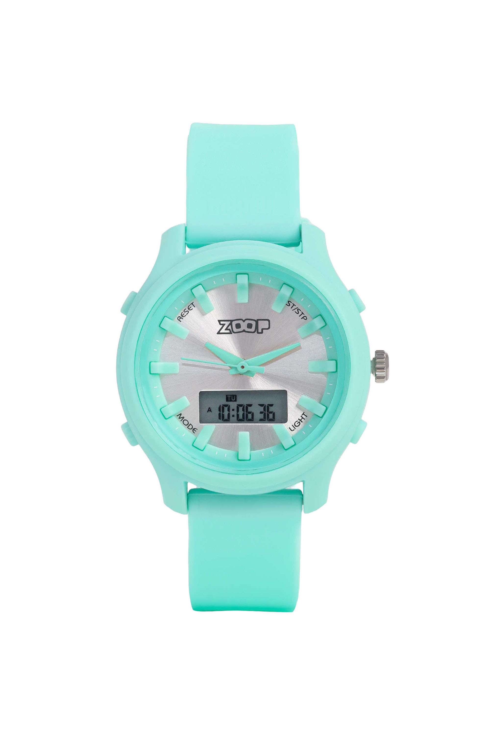Pastel-Pop-Ana-Digi-40-mm-Silver-Dial-Silicone-Digital-Watch-For-Unisex---16046PP03