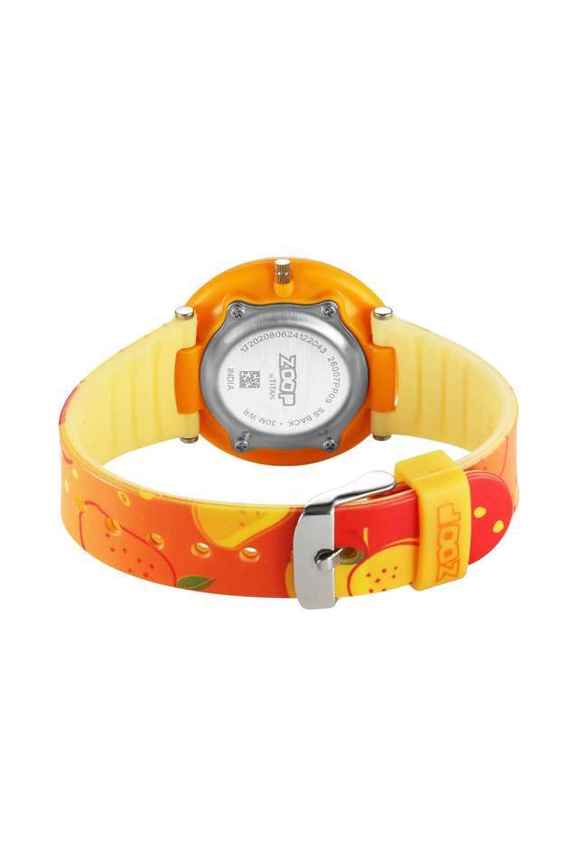 Fruit-Story-39-mm-Orange-Dial-Polyurethane-Analogue-Wrist-Watch-For-Unisex---26007PP09W