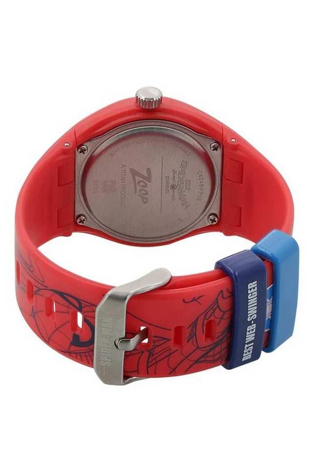 Naochan 。 Buy Zoop NoColour Spider Man 44 mm Black Dial Polyurethane