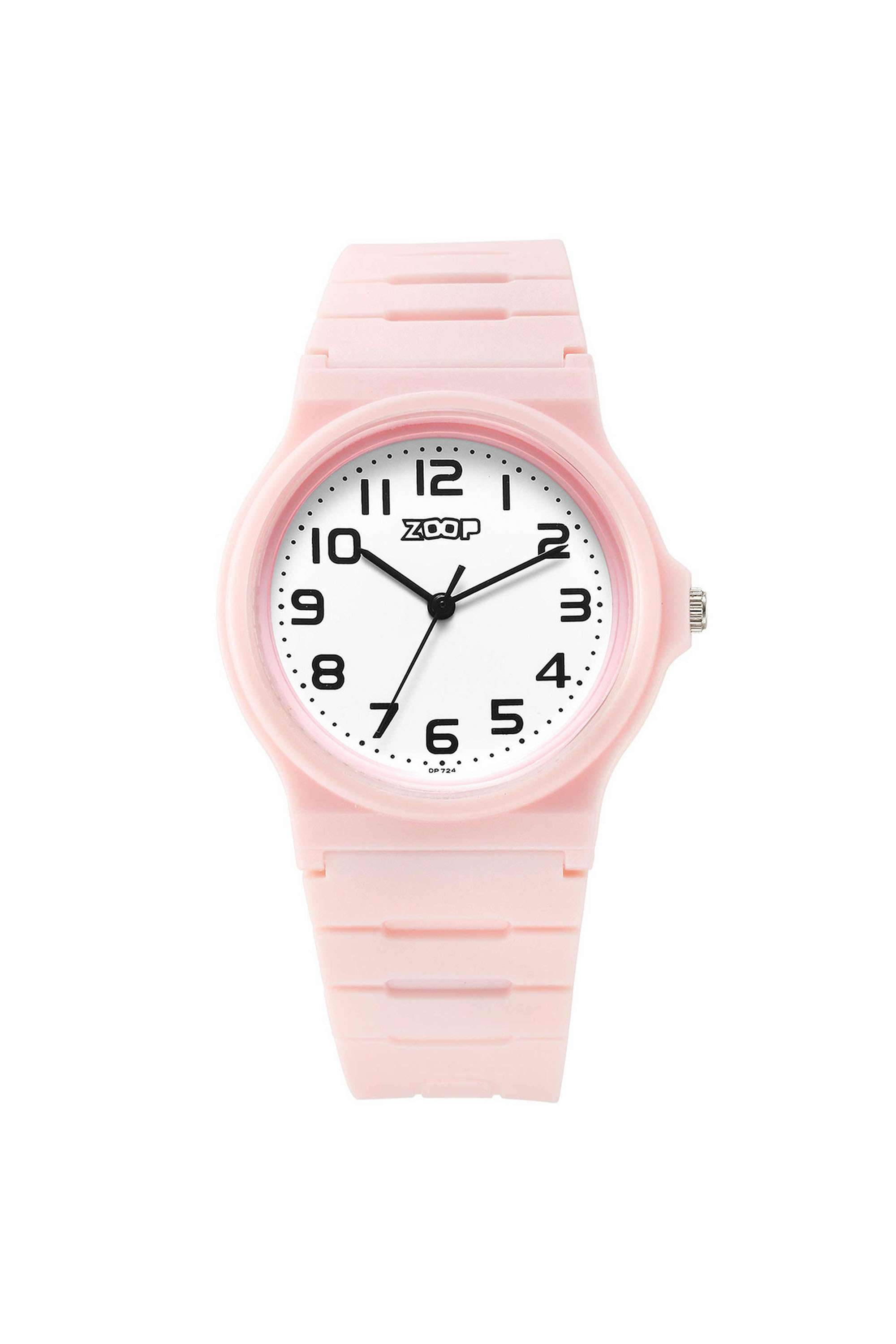 Back-To-School-40.2-mm-Quartz-Analogue-Watch-For-Girls---White-Dial-with-Pink-Plastic-Strap-(NT16032PP01W)