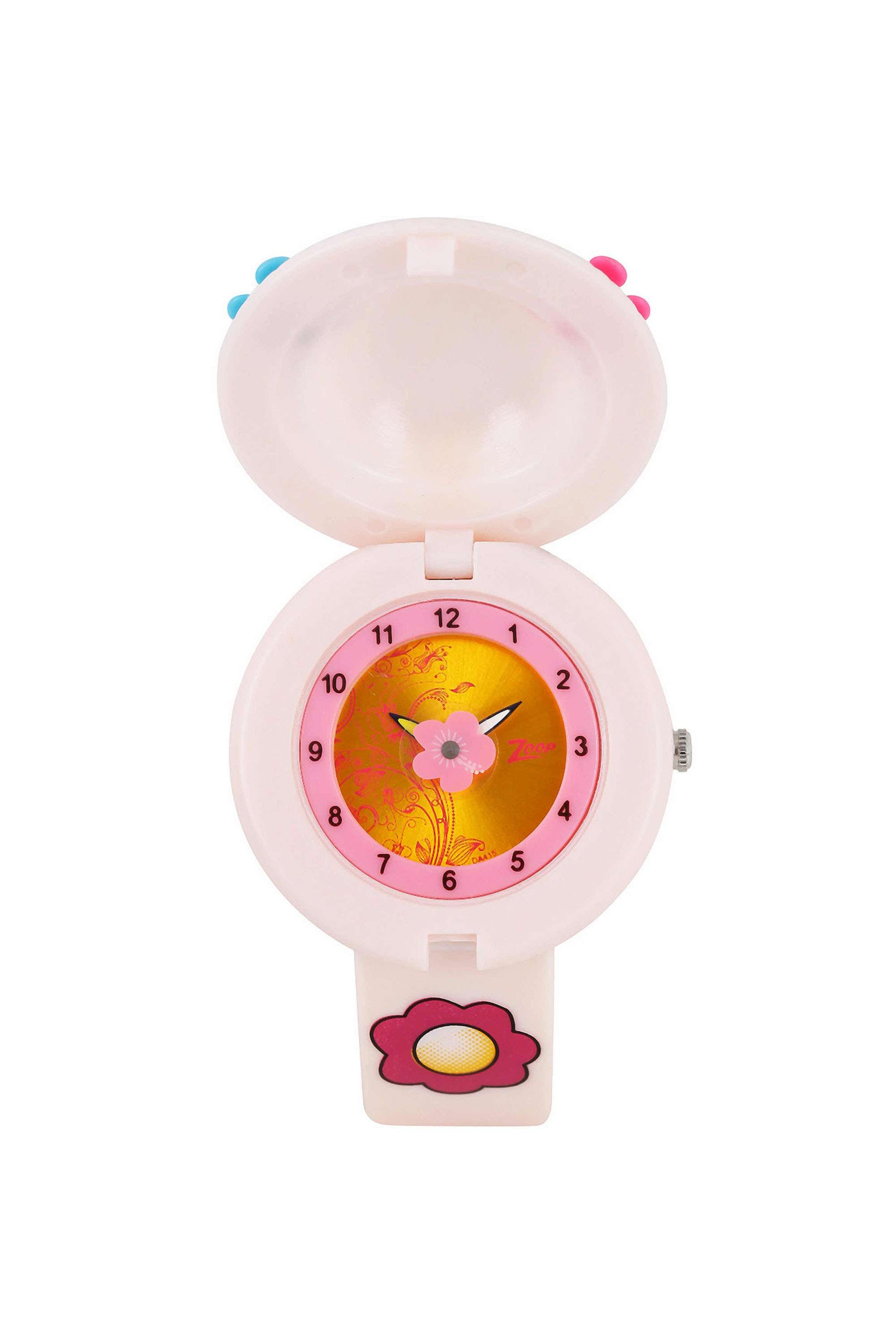 38-mm-Quartz-Analogue-Watch-For-Girls---Gold-Dial-with-Pink-Plastic-Strap-(NTC4032PP01)
