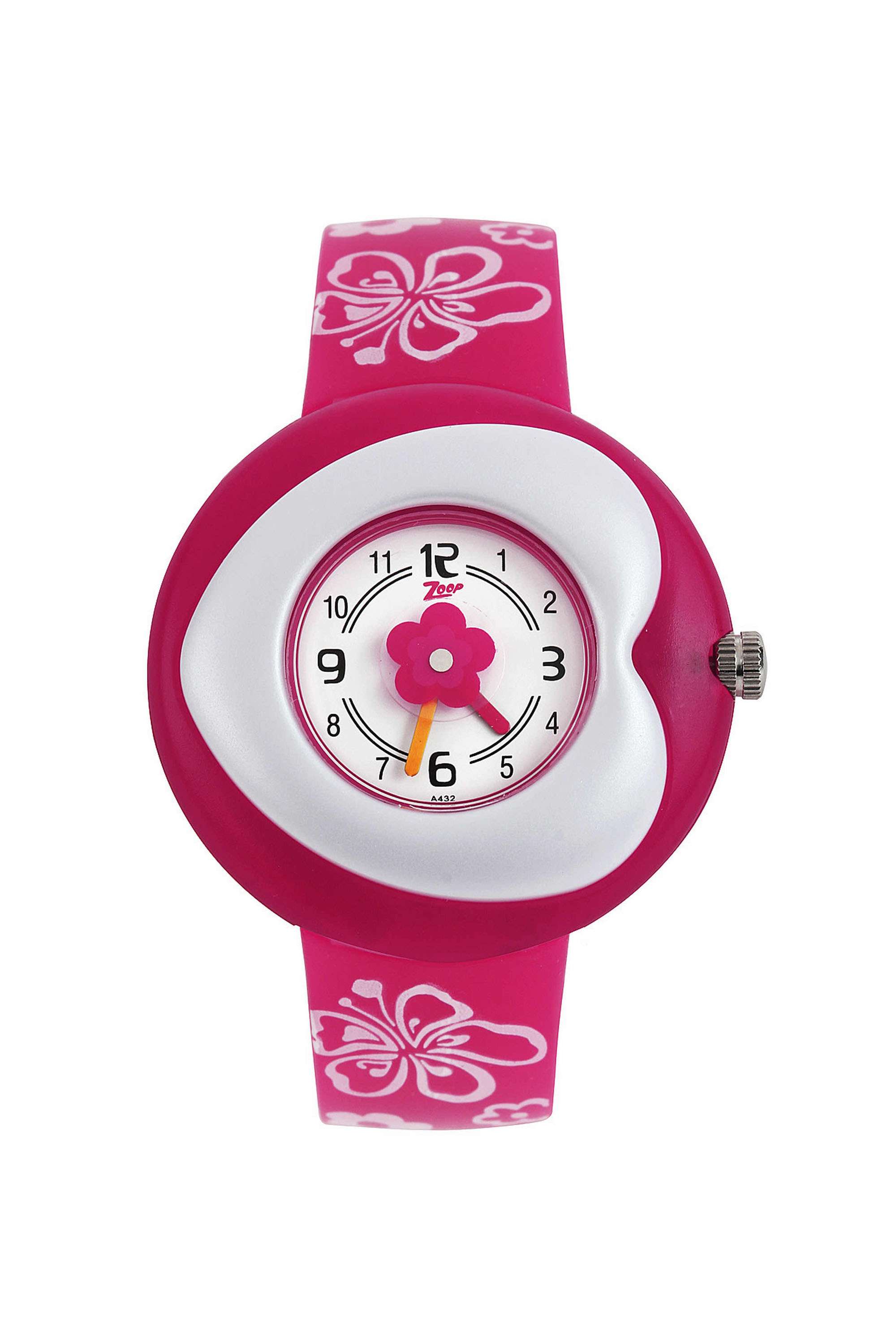 38-mm-Quartz-Analogue-Watch-For-Girls---Silver-Dial-with-Two-Tone-Plastic-Strap-(NUC4007PP01)